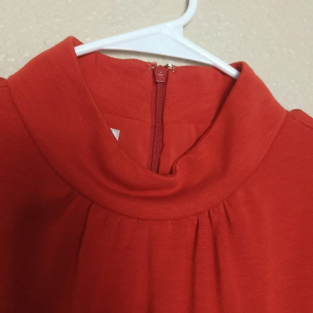 Kay Unger dress size 8 women's orange color 3/4 sleeves knee length - Picture 8 of 13
